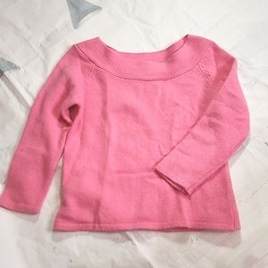 Rafaella Angora Blend Pink Off the Shoulder Knit Sweater M Barbie Sexy